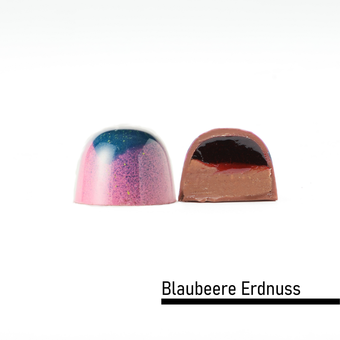 Blaubeere Erdnuss / 6 Pralinen